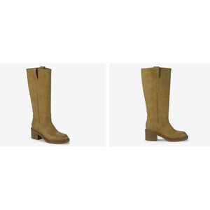 Baretraps Selkie Boots Women's SZ 8.5 Brown Whiskey Western Mid Calf Block Heel